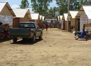 Each row of 'housing' would accomodate 20 + families